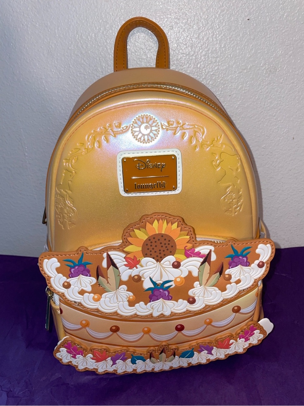 Exclusive Loungefly Disney Pocahontas Cake Shimmer Iridescent Mini Backpack